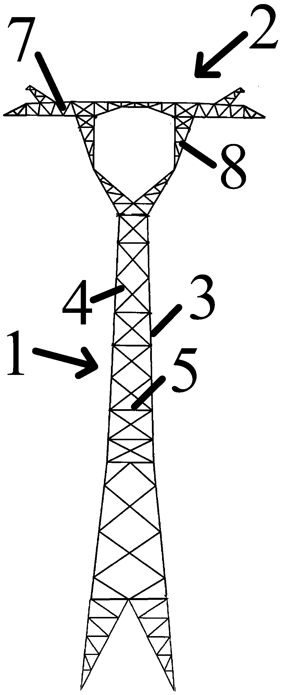 An aluminized steel transmission tower