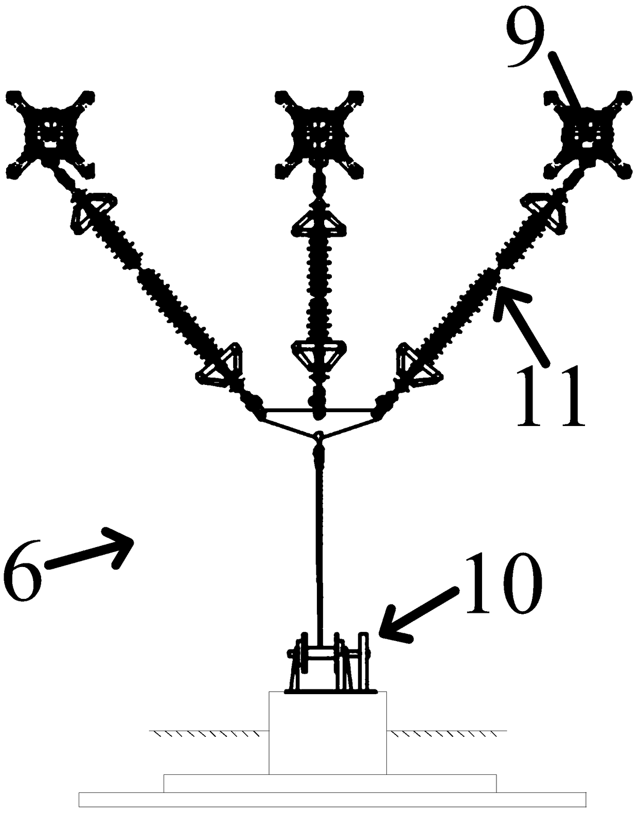 An aluminized steel transmission tower