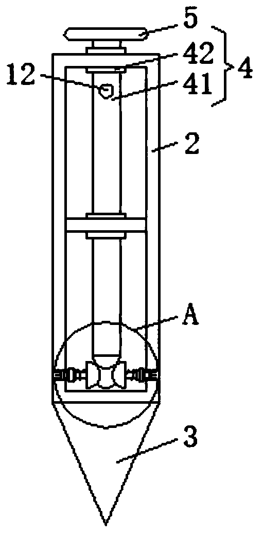 Quick soil taking device for civil engineering