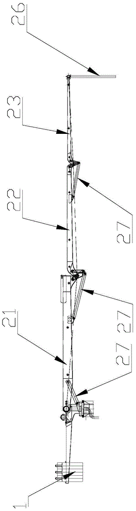 A hydraulic mobile hanging basket with functions of lifting and distributing and its construction method