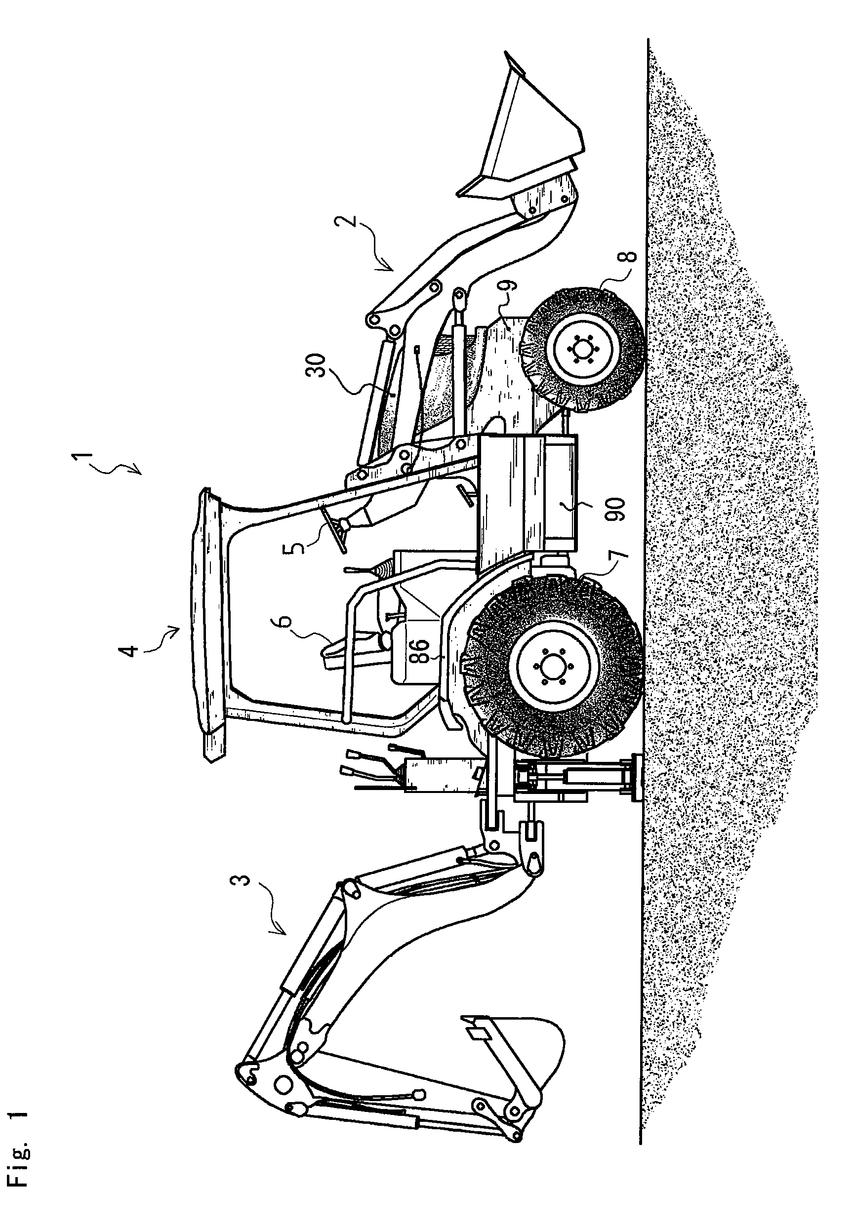 Frame structure for working vehicle