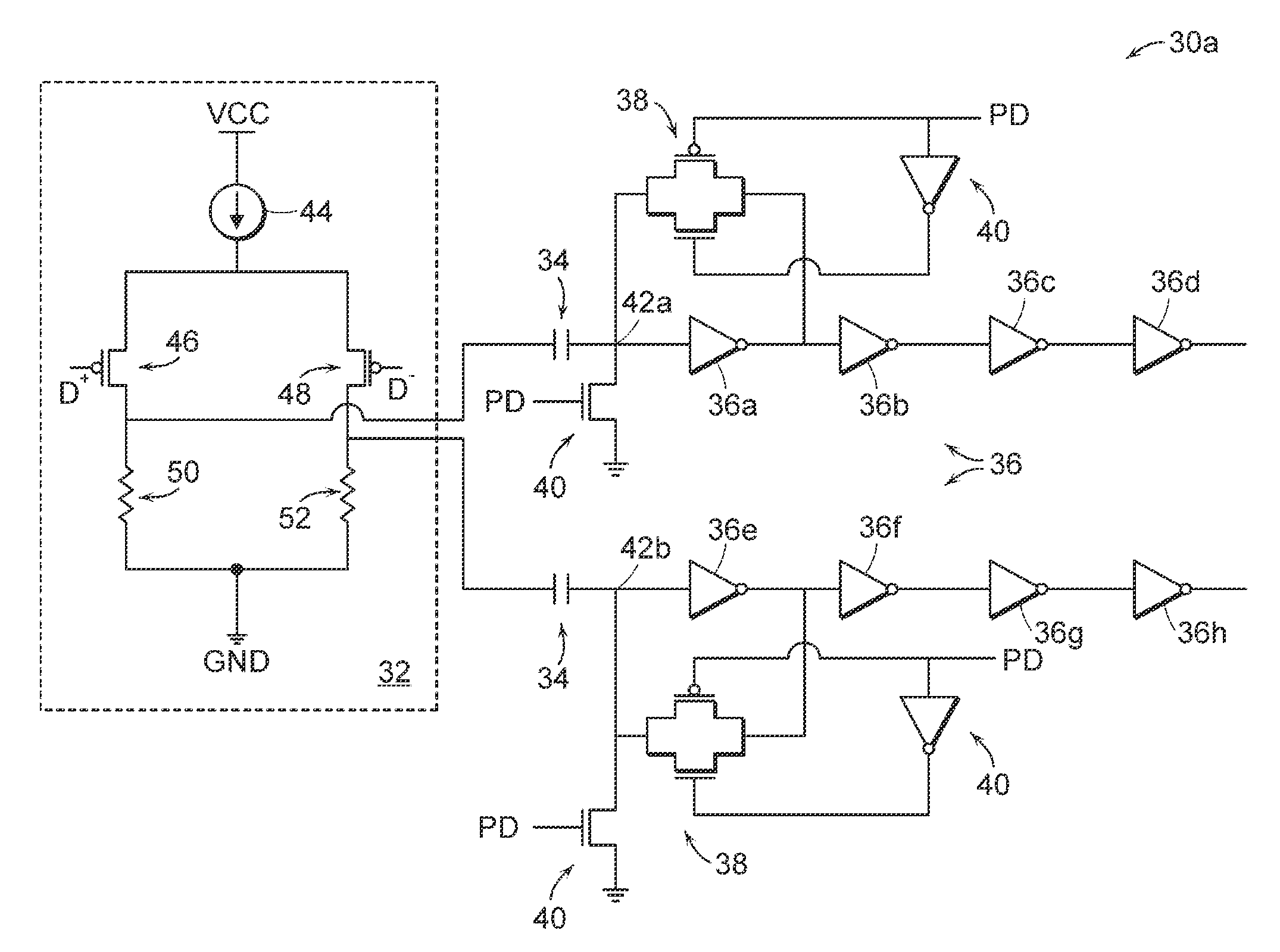 Low duty cycle distortion differential to CMOS translator
