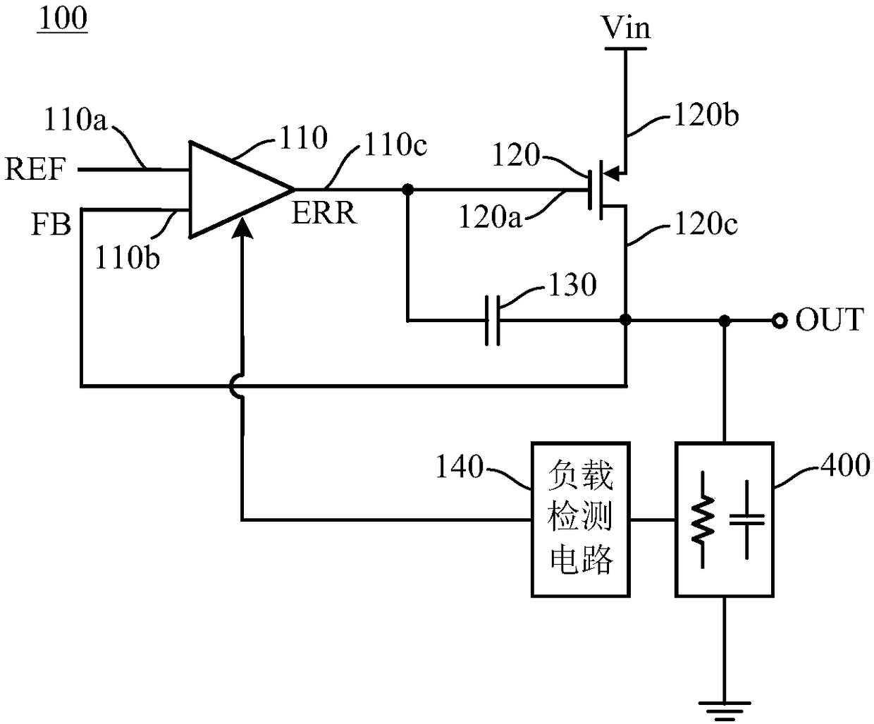 Low-pressure difference voltage stabilizer and flash memory