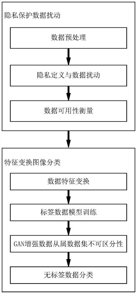 Privacy protection image classification method based on domain adaption