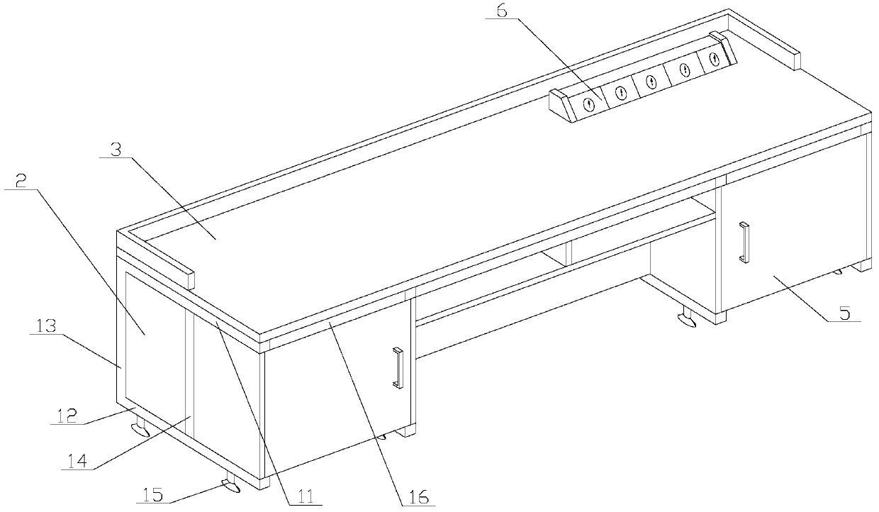 A demonstration table for teachers in a physics laboratory