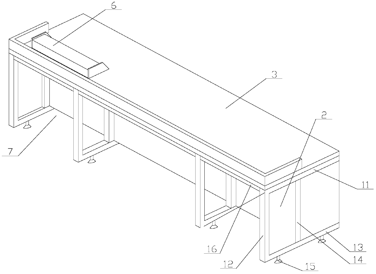 A demonstration table for teachers in a physics laboratory