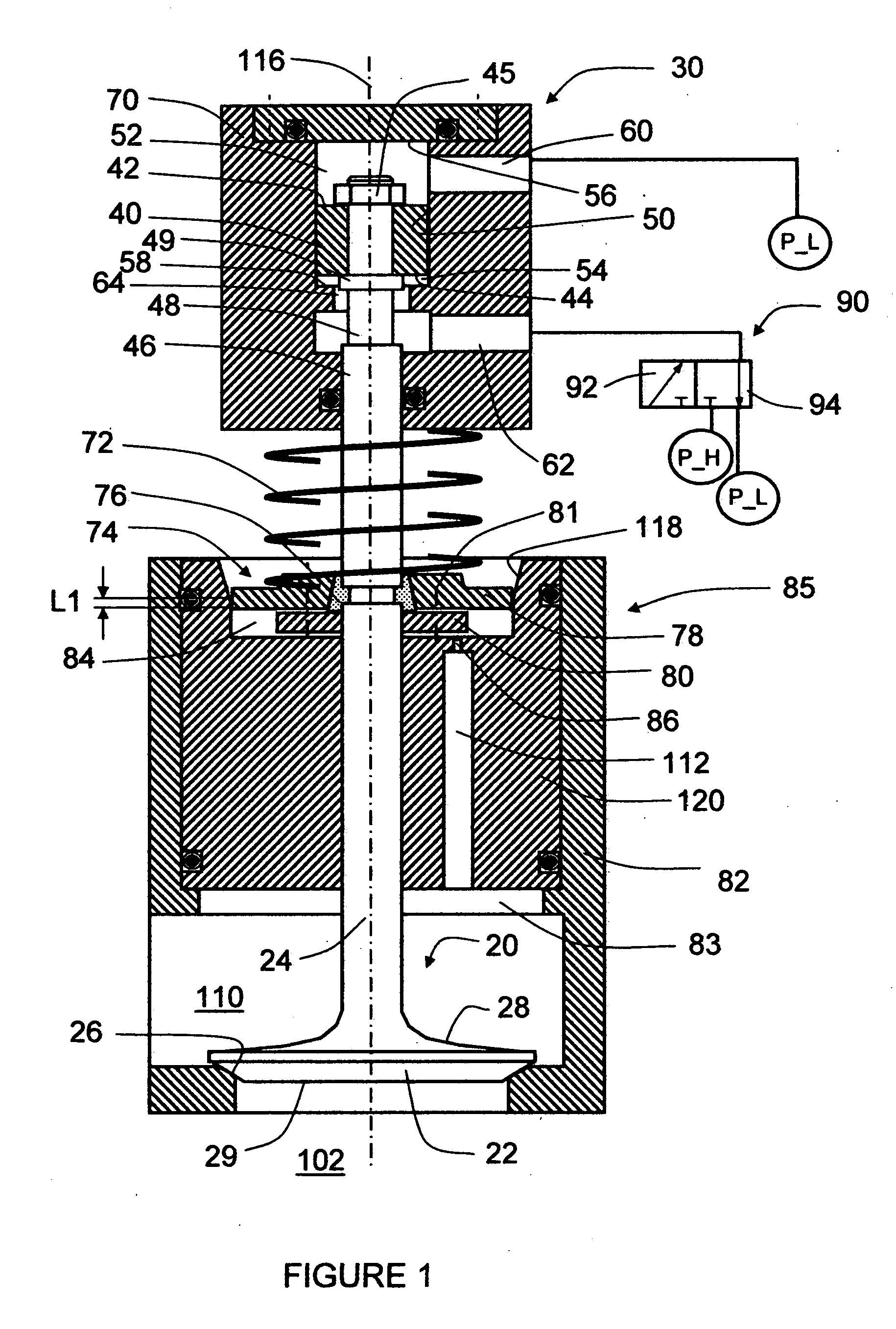 Variable valve actuator with a pneumatic booster