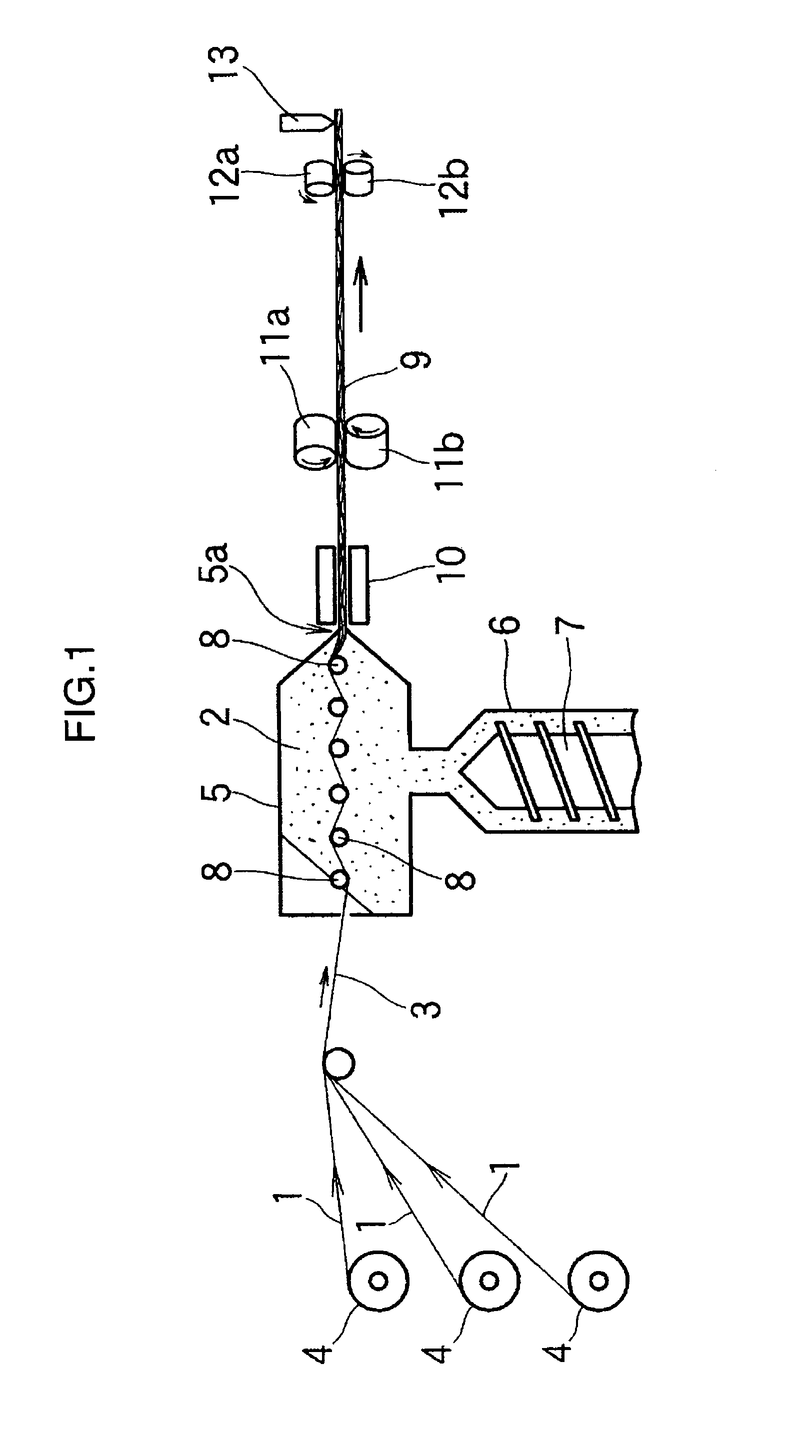 Apparatus for production of fiber-reinforced resin strand
