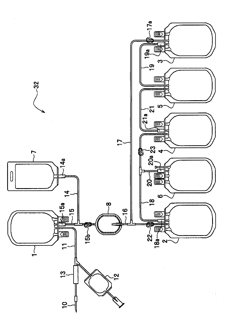 Blood bag system and blood processing method