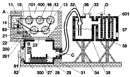 Industrial plastic scrapping treatment device