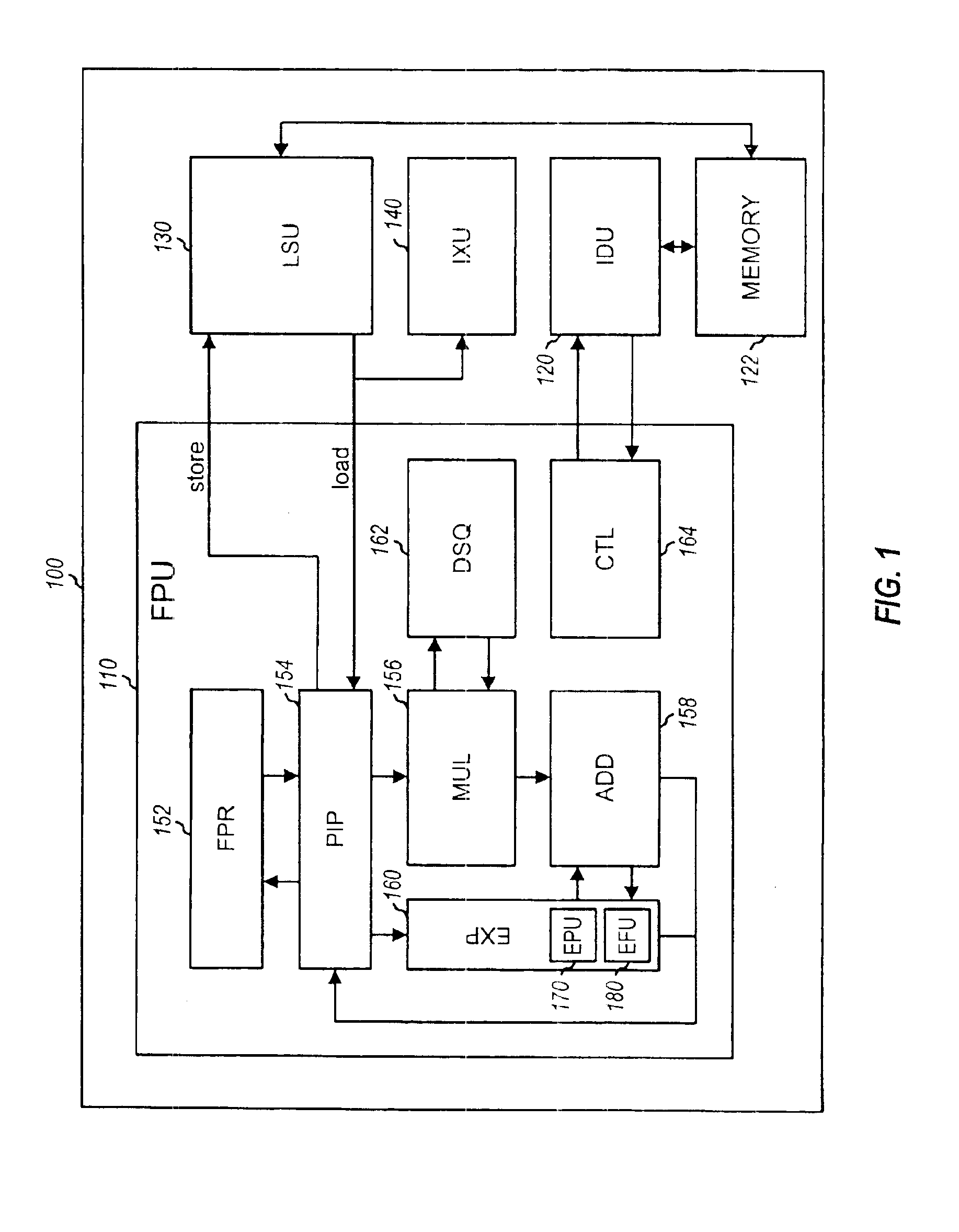Floating-point processor with operating mode having improved accuracy and high performance