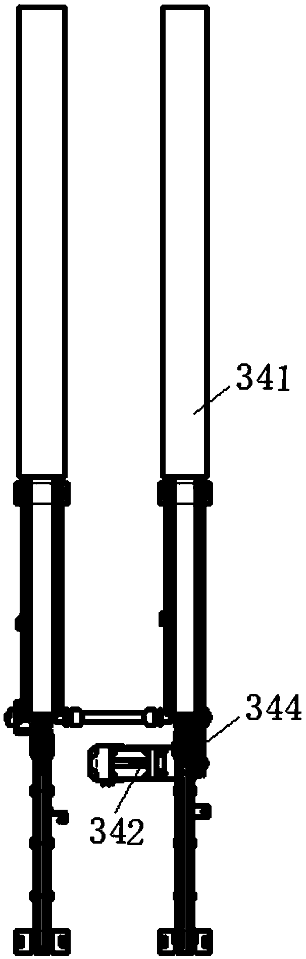 Lifting connection mechanism for automobile battery changing station