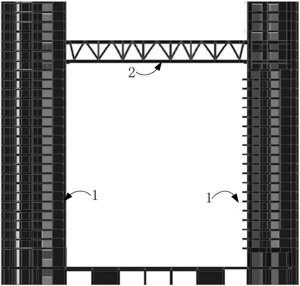 Construction method of connected structure building