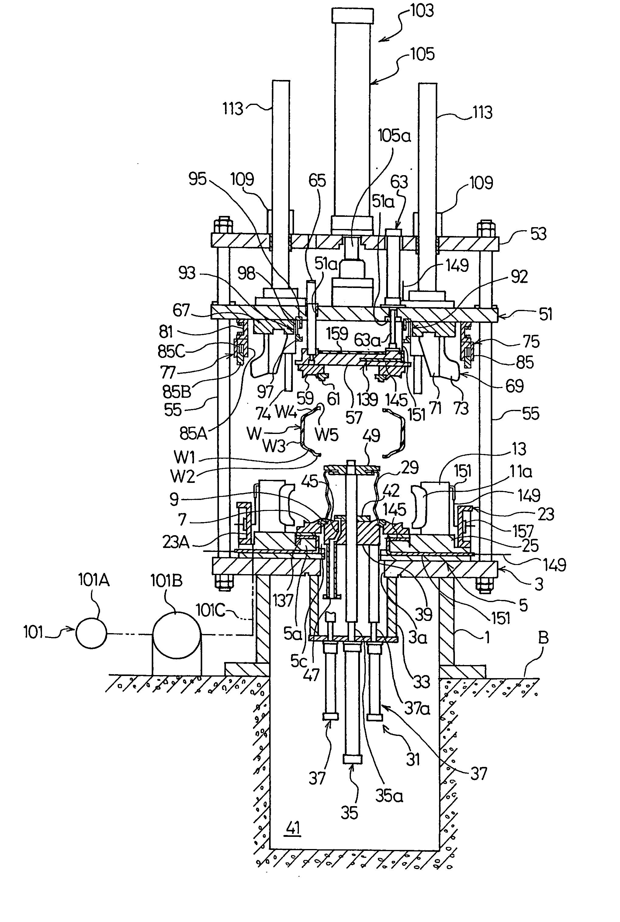 Method and device for vulcanizing tire