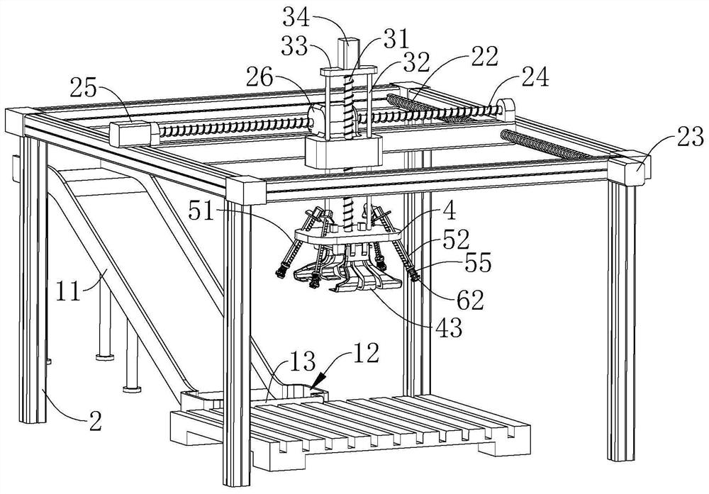 A special transfer device for palletizer and its use method