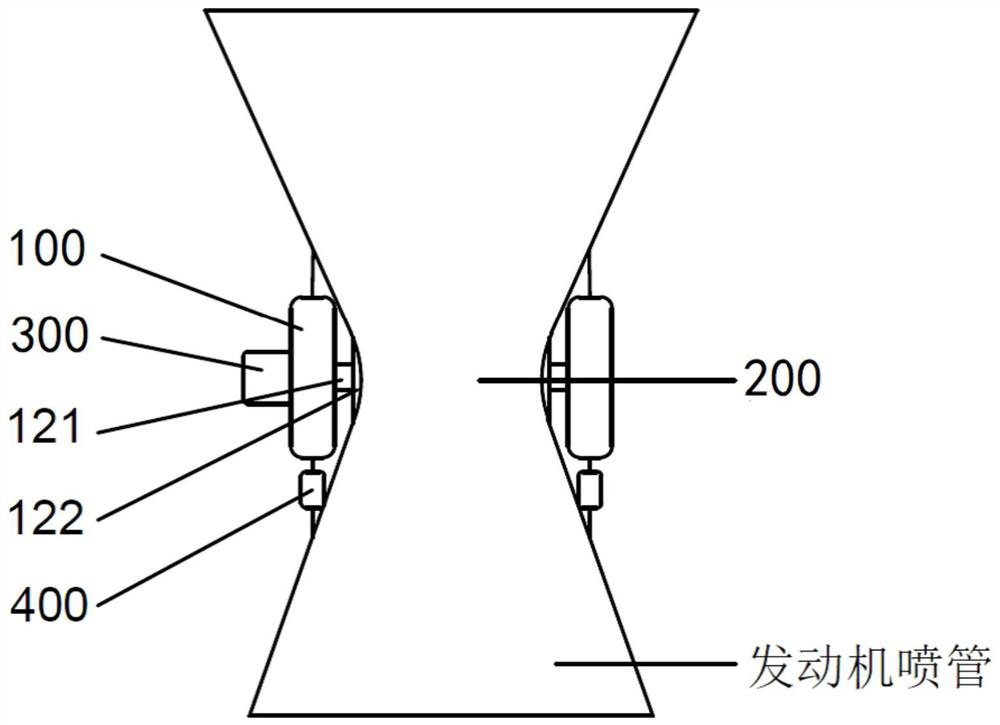 Variable-thrust flexible nozzle system of miniature solid rocket engine