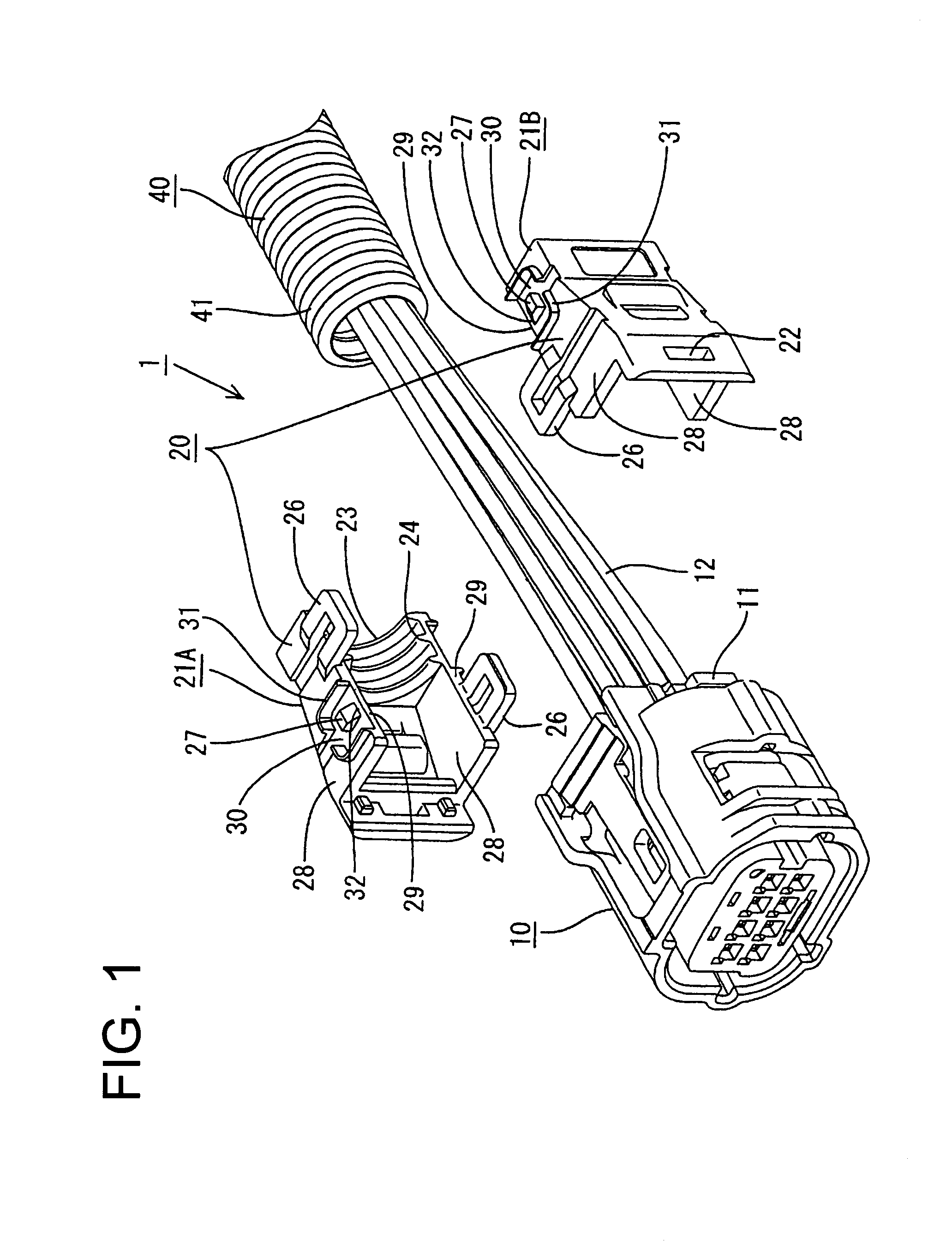 Wire cover with two longitudinal halves connectable around electric wires