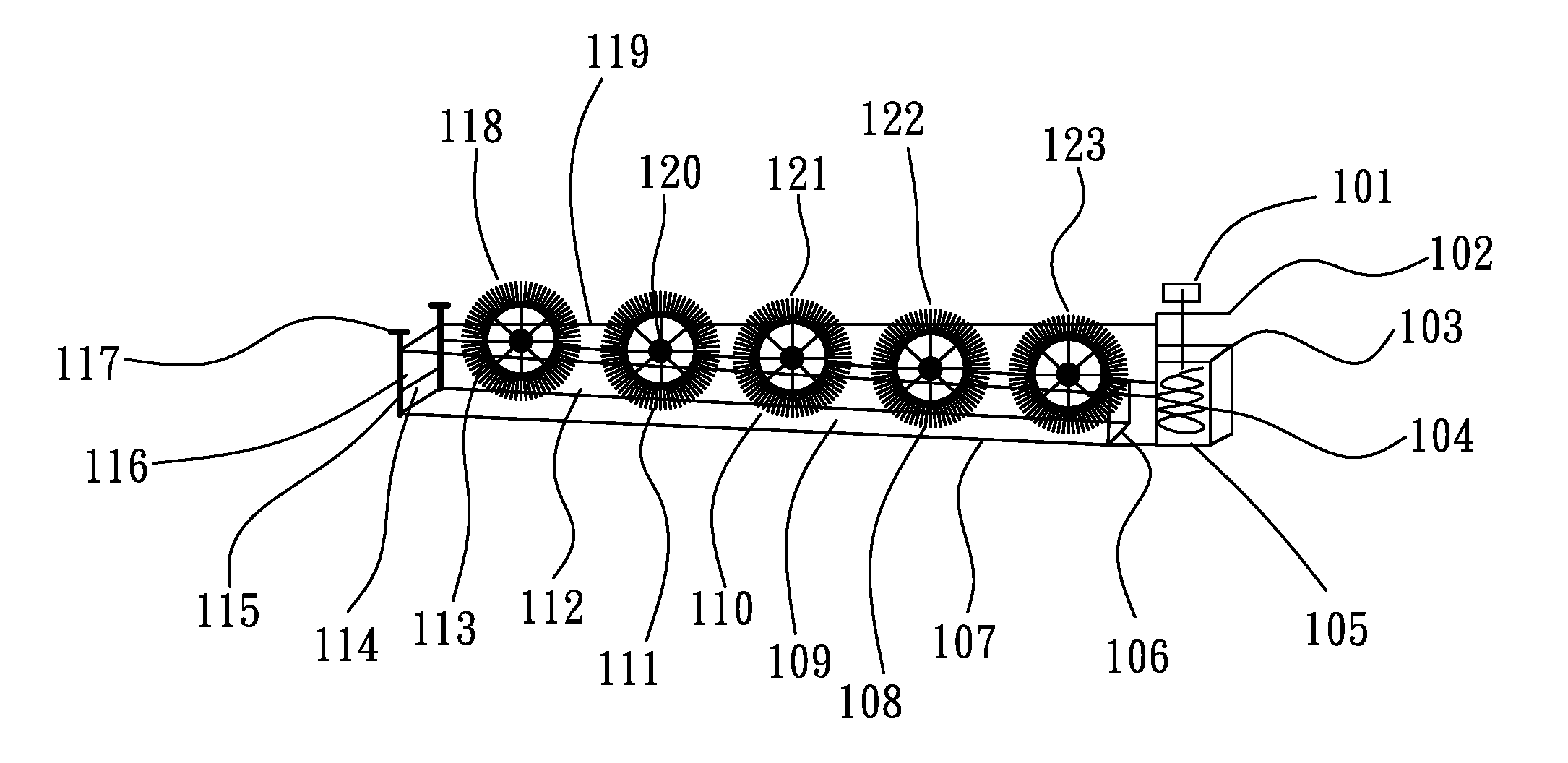 Device and method for utilizing water flow kinetic energy continuously