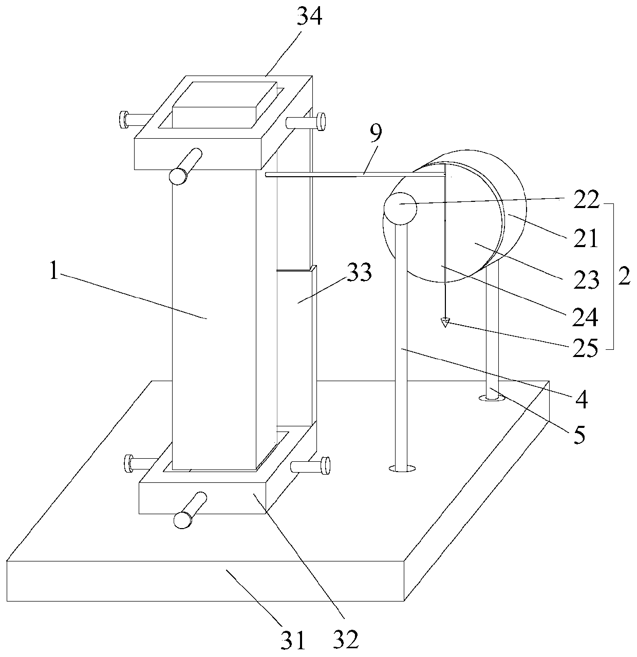 Leveling rod inclination correcting device