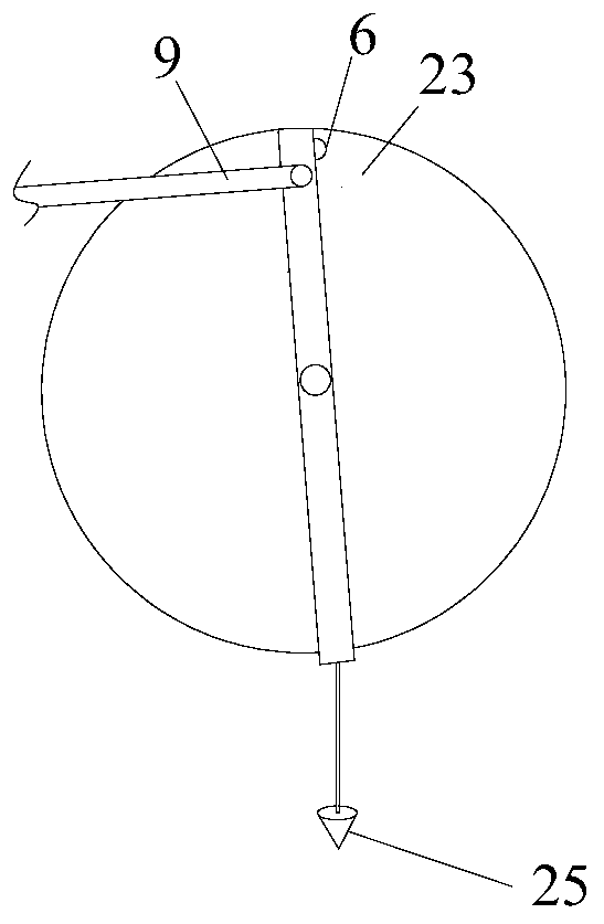 Leveling rod inclination correcting device