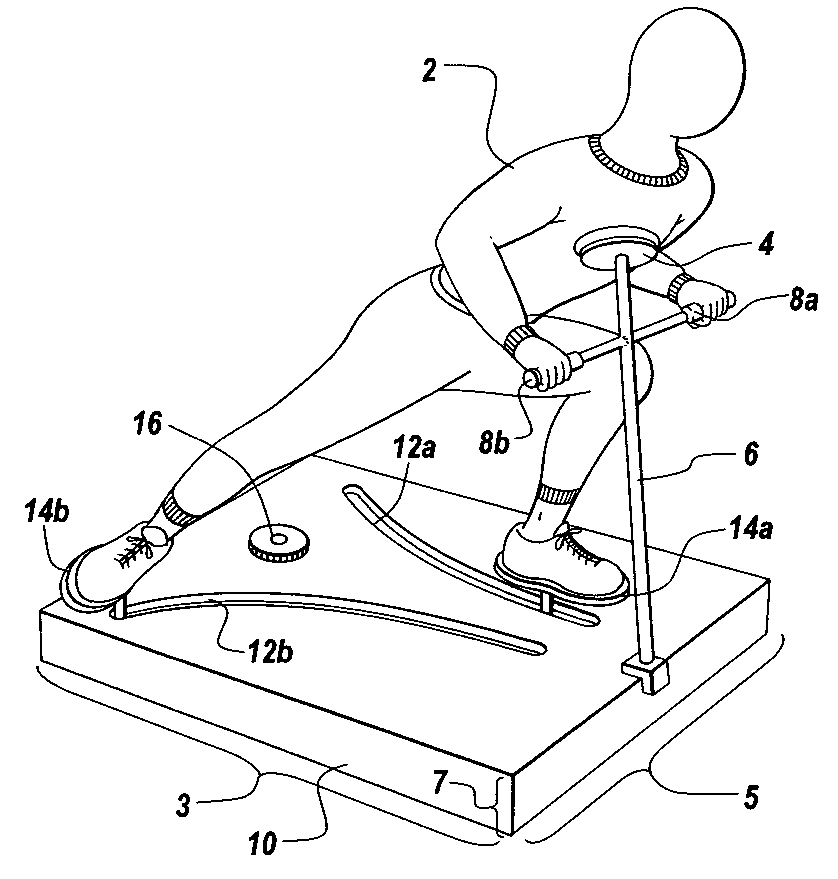 Ice skating training apparatus for playing hockey