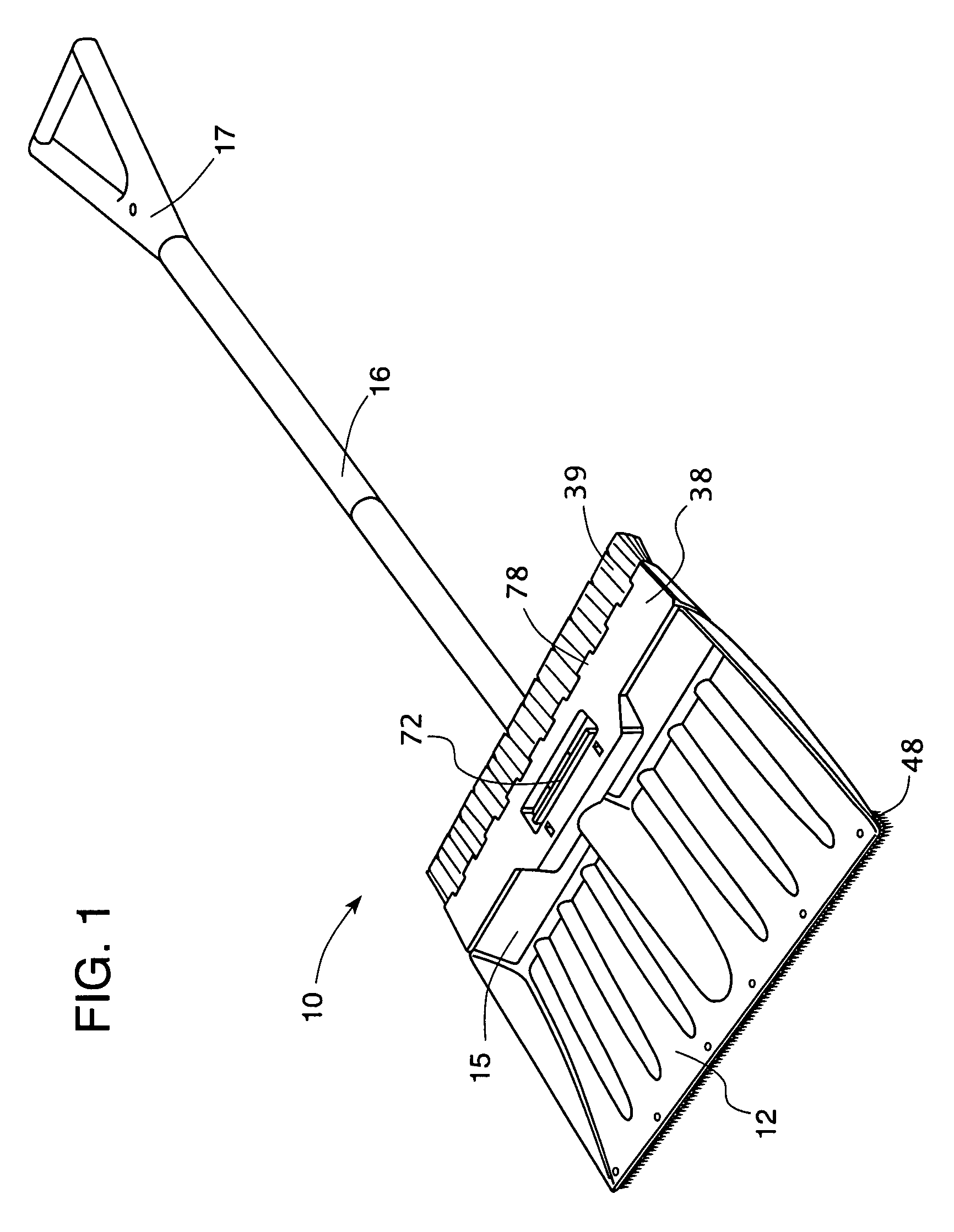 Combined shovel and clearing tool arrangement