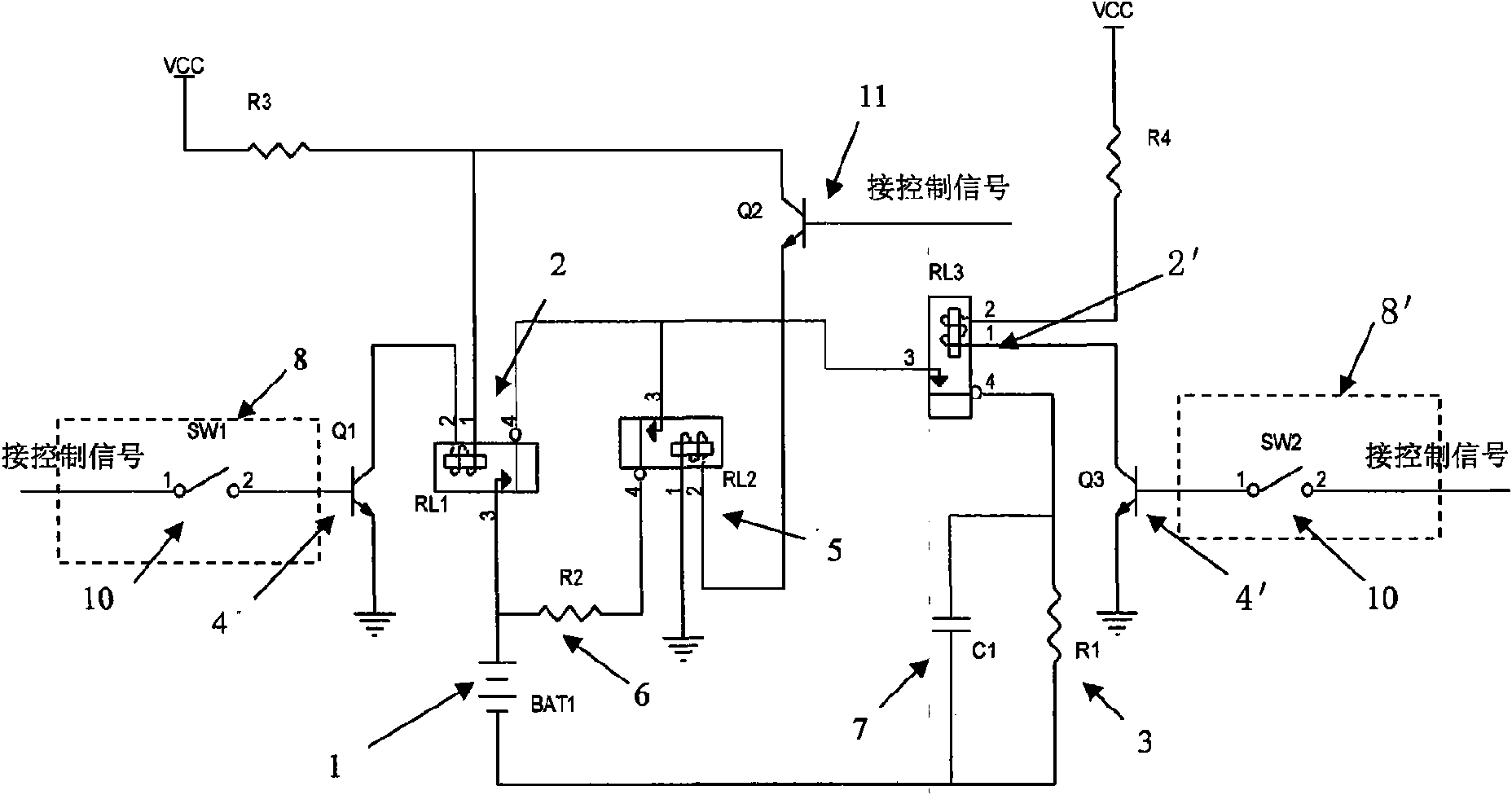 Relay control circuit of hybrid vehicle