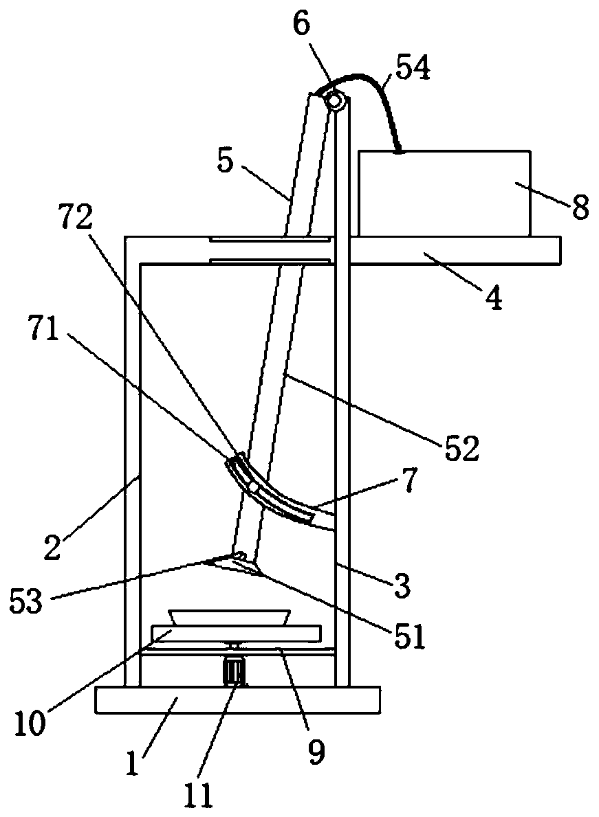 Angle-adjustable type paint spraying device for table and chair processing