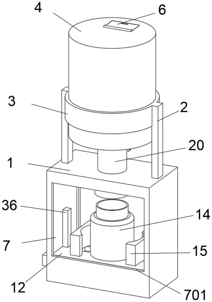 High-stability anti-spilling powder filling device for cosmetic processing