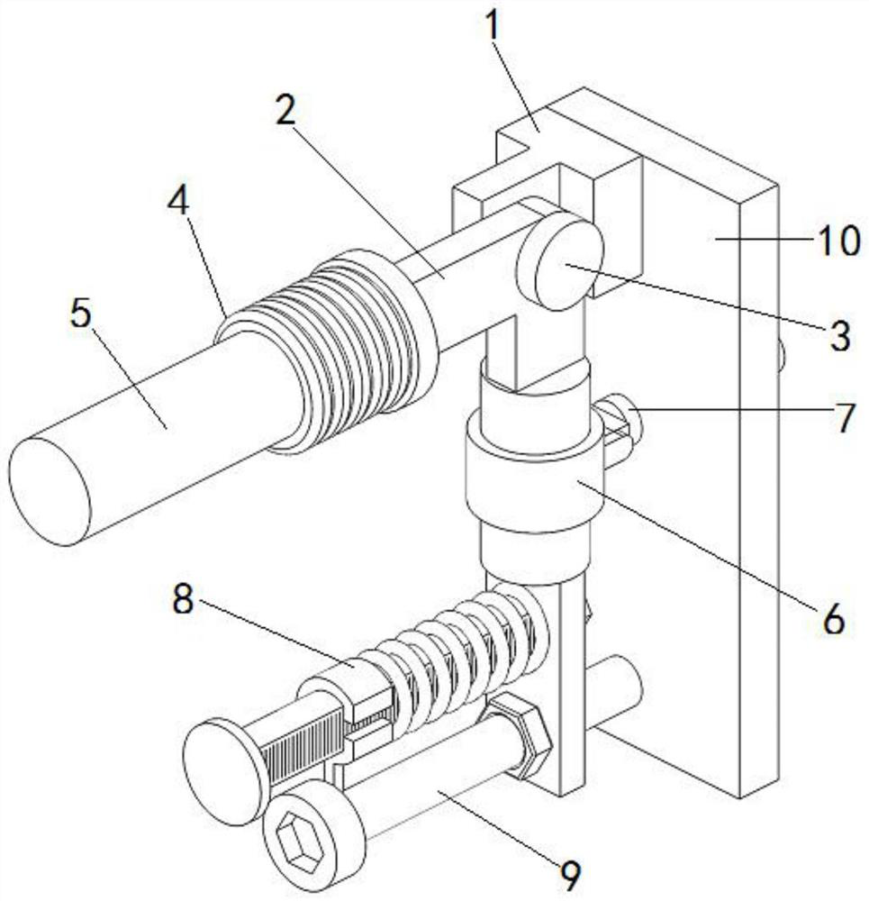 Device for measuring length of jackscrew of traction roller for substrate glass