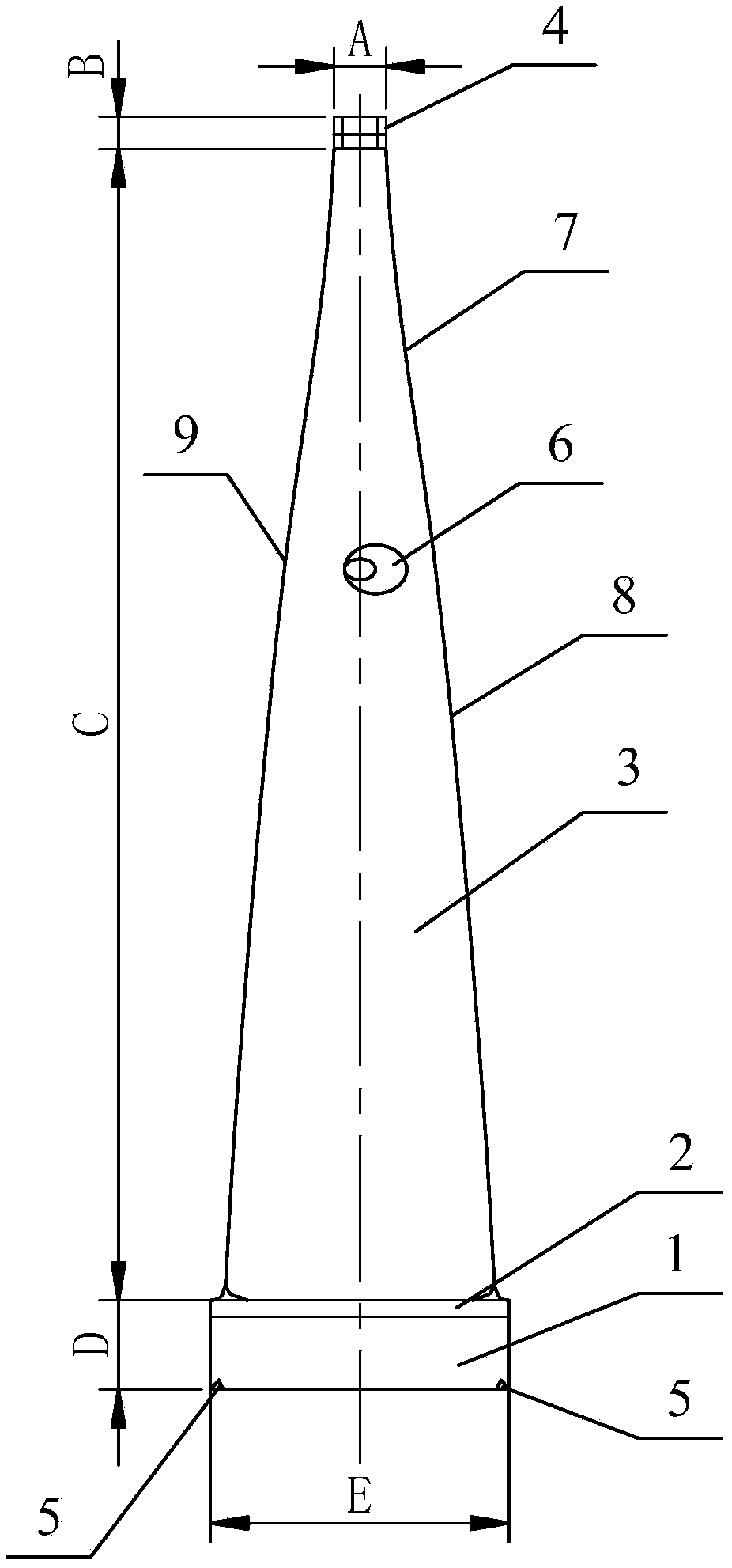 Final-stage long blade of steam turbine