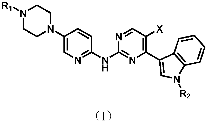 Application of a pyrimidine amine compound as a cyclin-dependent kinase 4/6 inhibitor