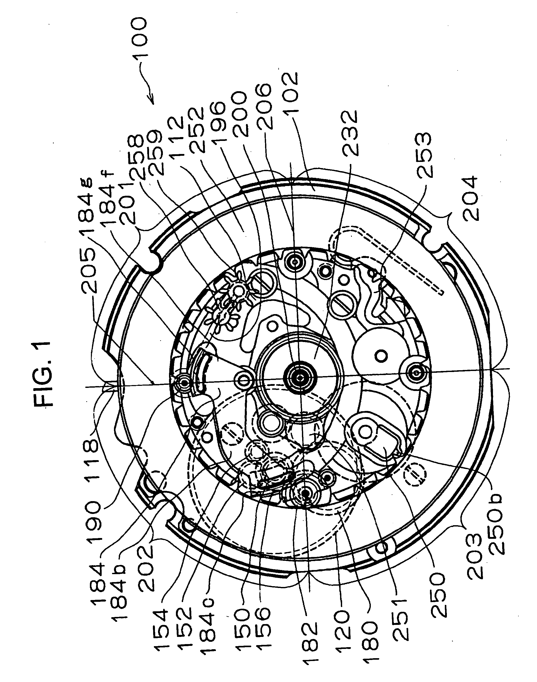 Timepiece having mainspring winding state display apparatus including deformed segment gear