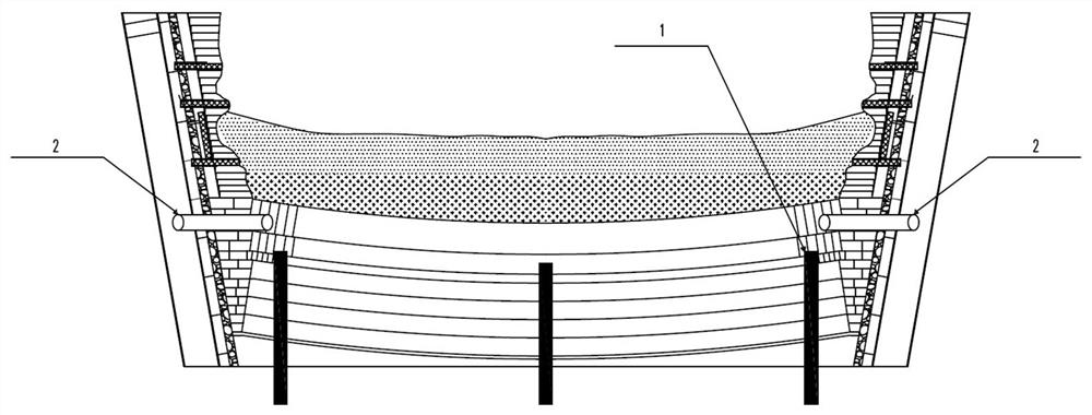 Novel flash furnace bottom brick local maintenance method