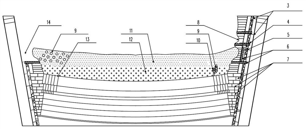 Novel flash furnace bottom brick local maintenance method