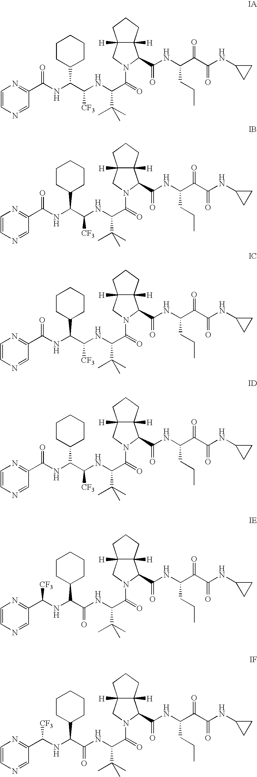 Substituted pyrazines that inhibit protease cathepsin S and HCV replication