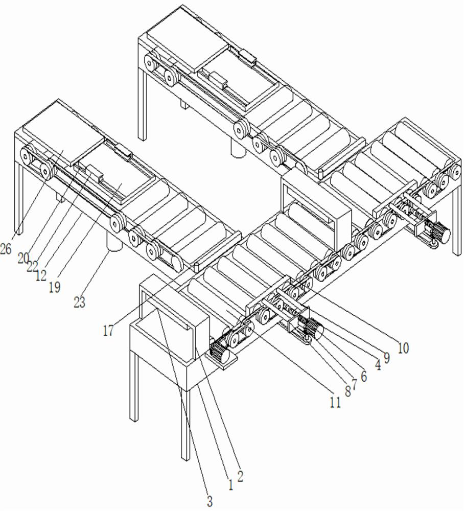 Automatic plate stacking control device for rock wool and control method of automatic plate stacking control device