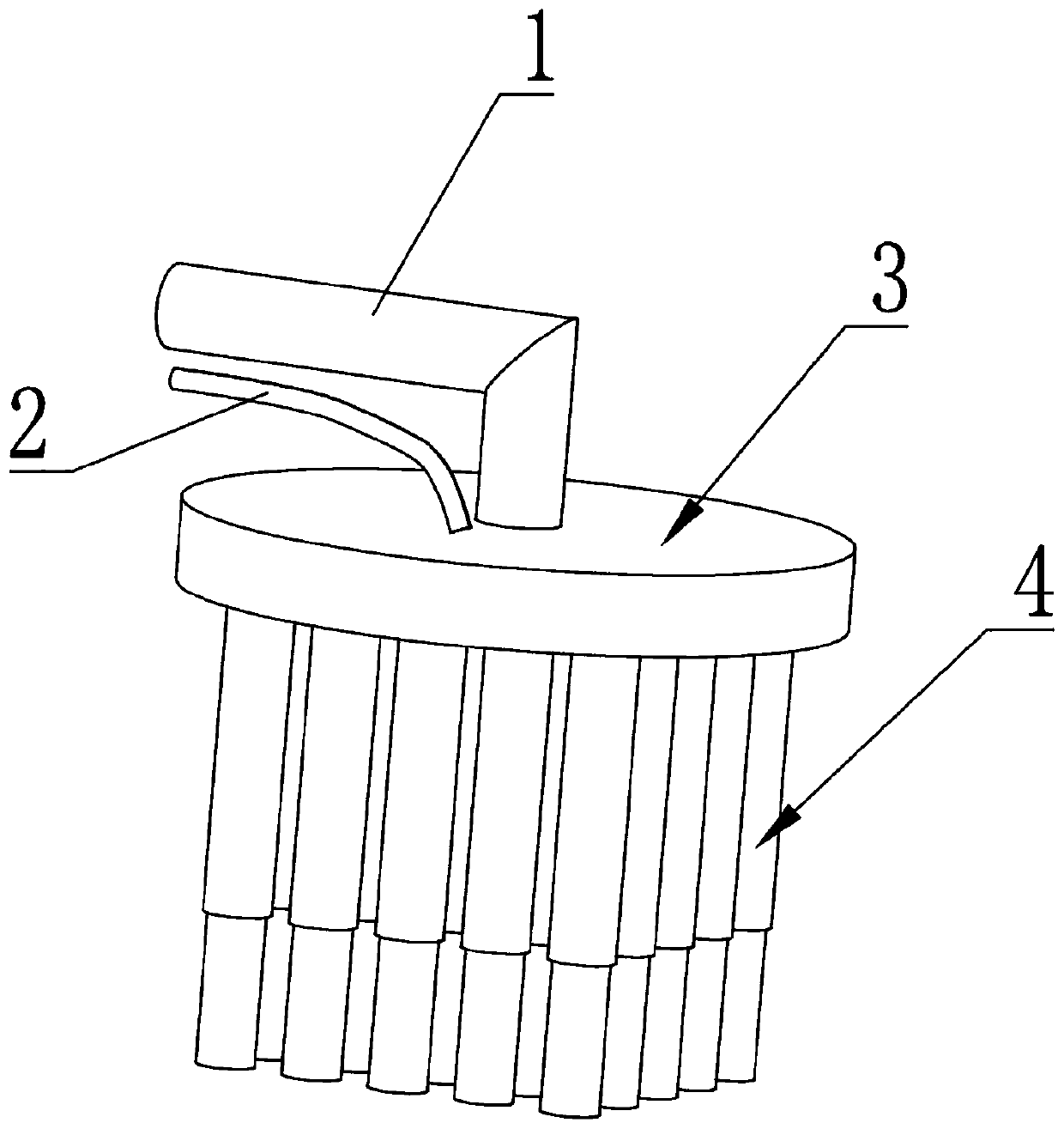 Automatic composite material laying execution device