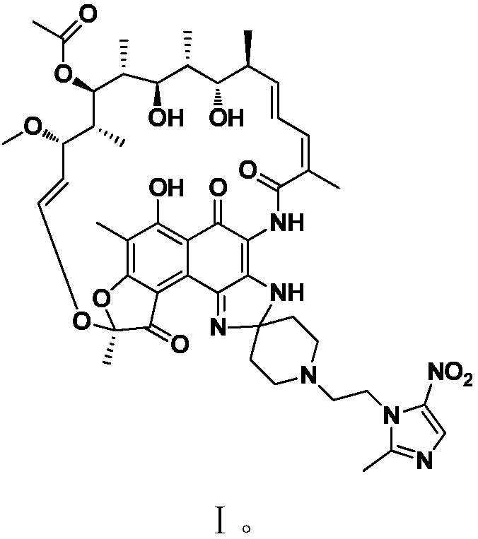 Application of rifamycin-nitroimidazole coupling molecule