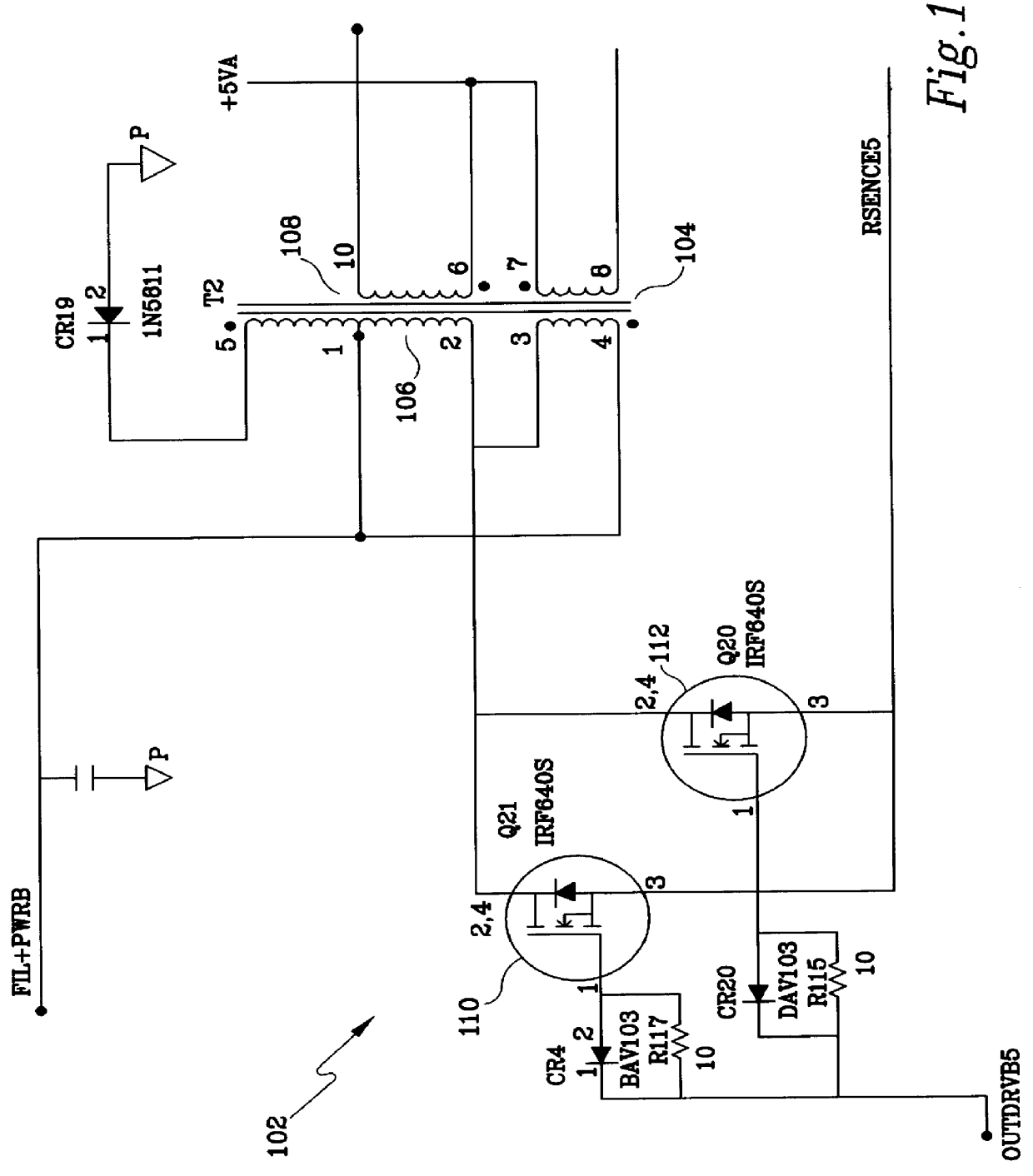 Integrated synchronous rectifier for power supplies