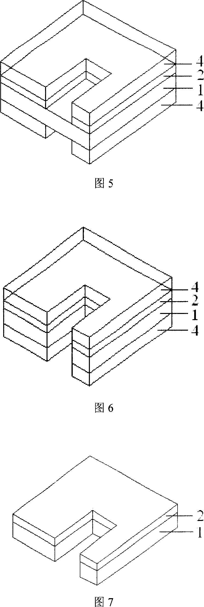 Method for opening window on polyimide base material of flexible printed circuit board and its etching fluid