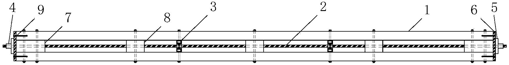 Prestressed double laminated wood beam