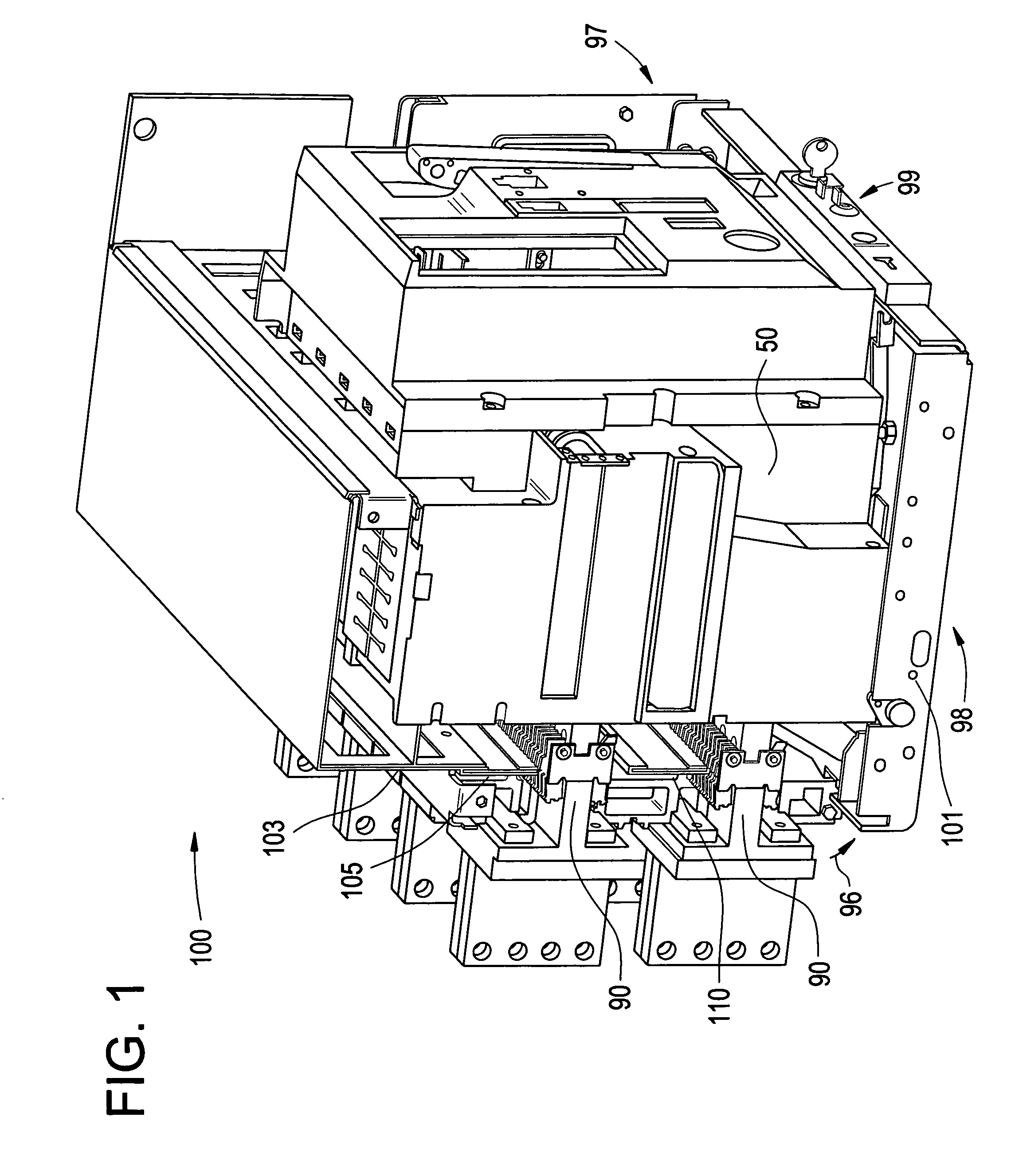 Shutter locking system for draw-out circuit breakers and method of assembly thereof