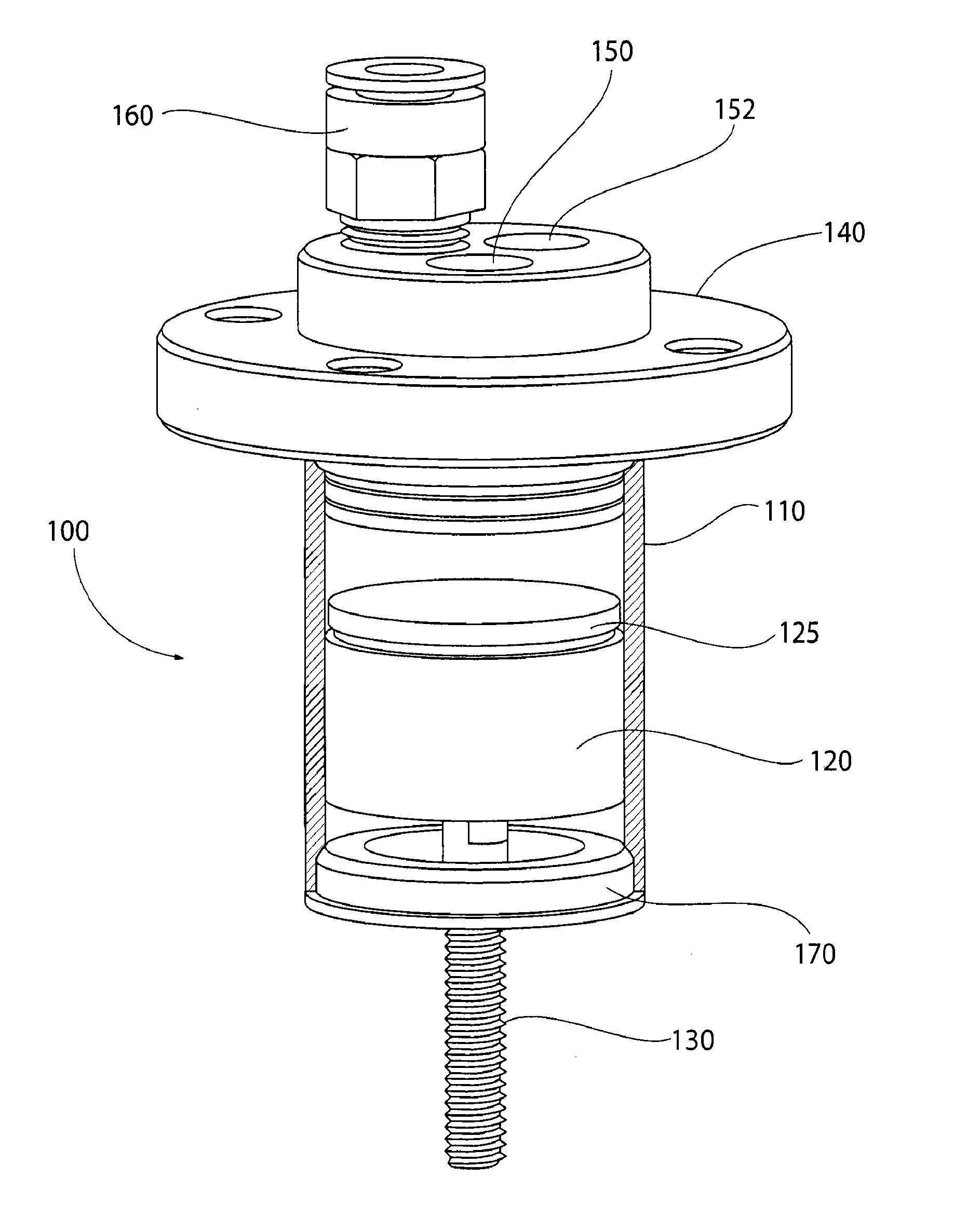 Lubricant-Free Compressor Having a Graphite Piston in a Glass Cylinder