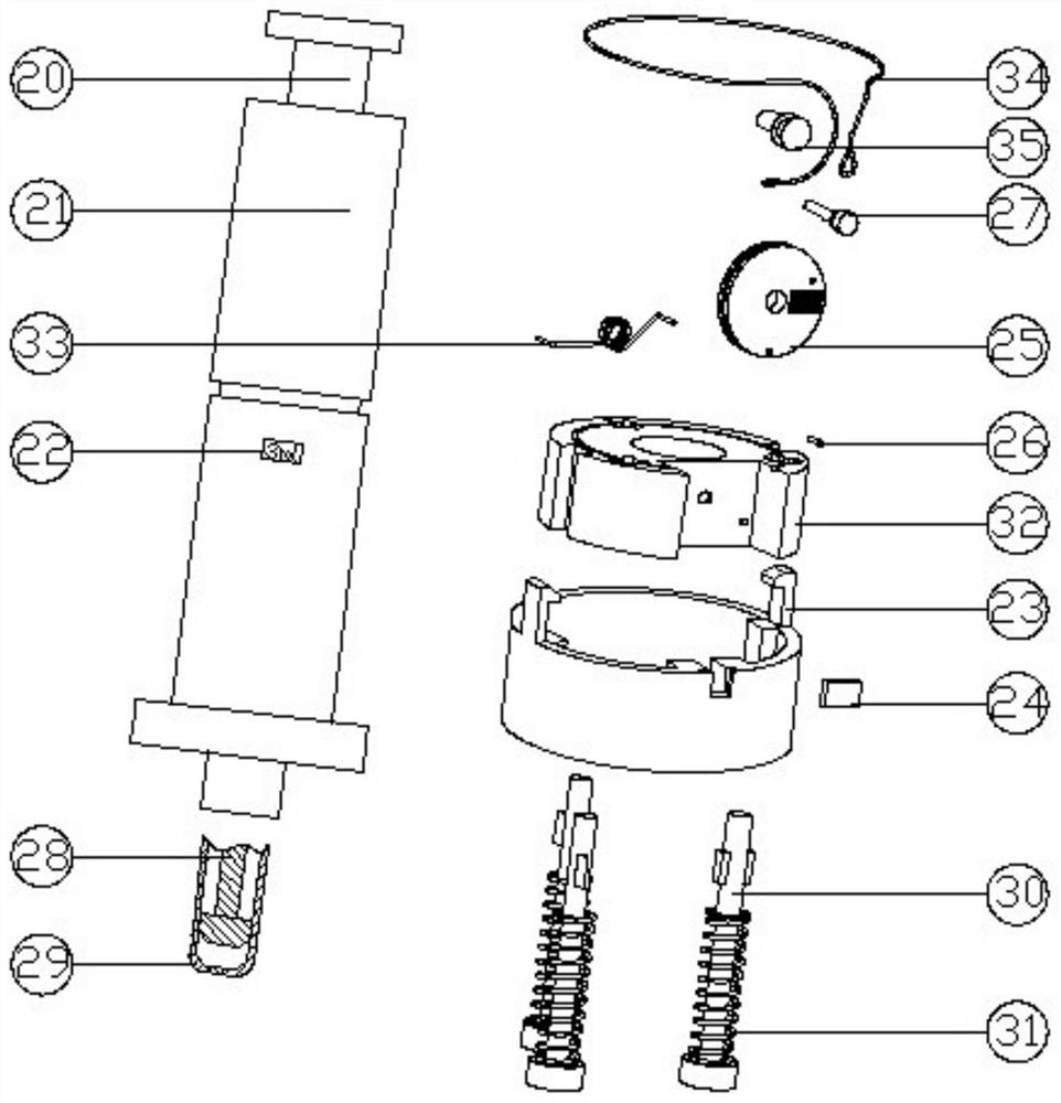 Vertical injection mechanism of needleless injector