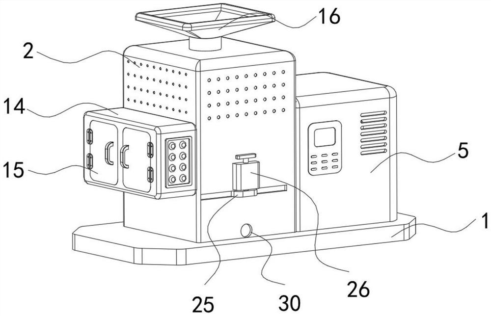 Environment-friendly dust and waste treatment device for vertical machining center