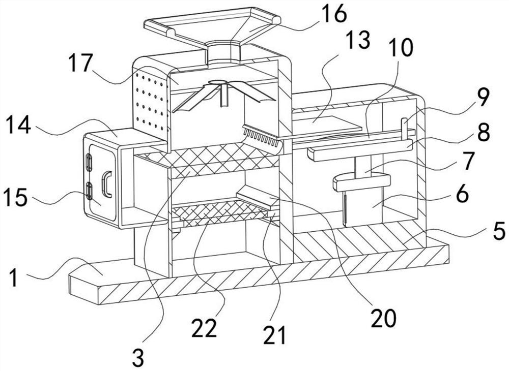 Environment-friendly dust and waste treatment device for vertical machining center