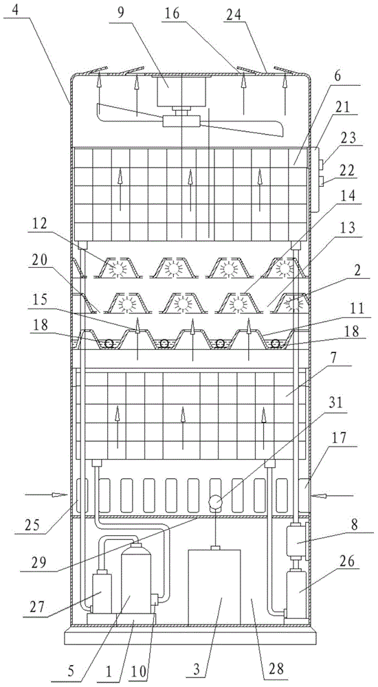 Air purification device with dehumidification function
