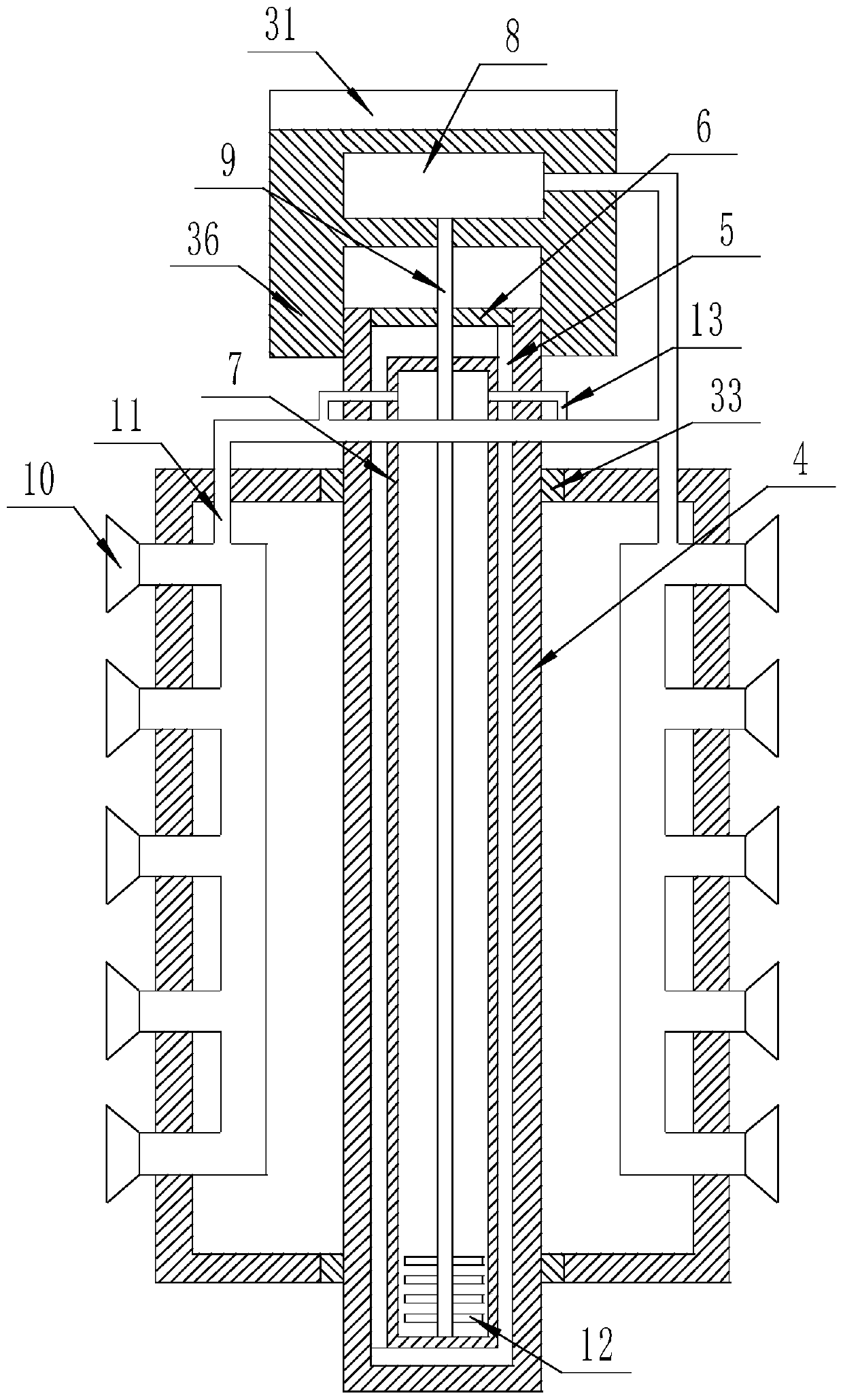 A medical whole body disinfection device