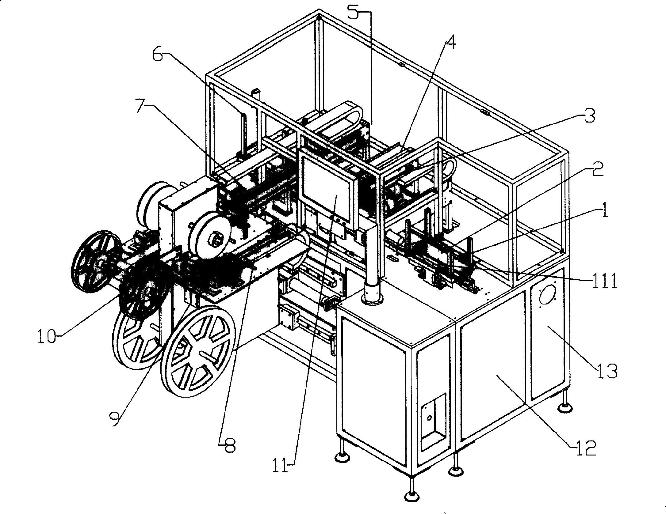 IC full-automatic method for testing brede and full-automatic holding tray type machine for testing brede